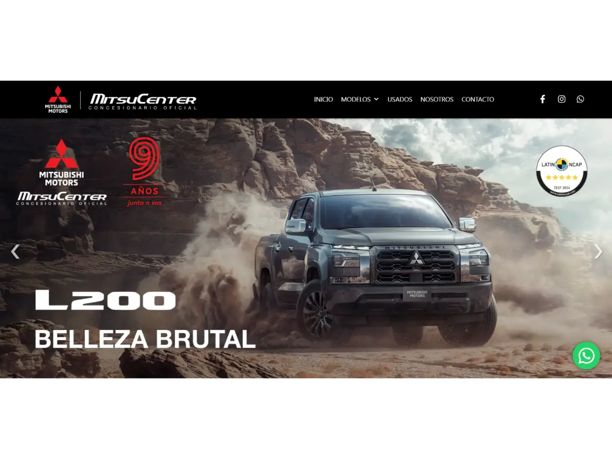 Sitio web para concesionaria Mitsucenter