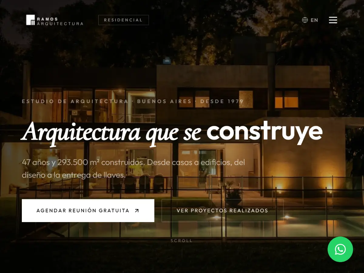 Sitio web para estudio Ramos Arquitectura