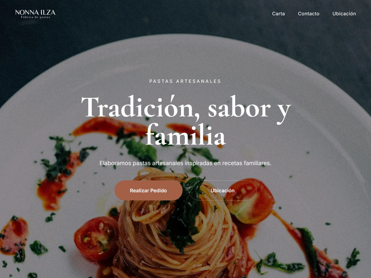 Sitio web para Restaurante